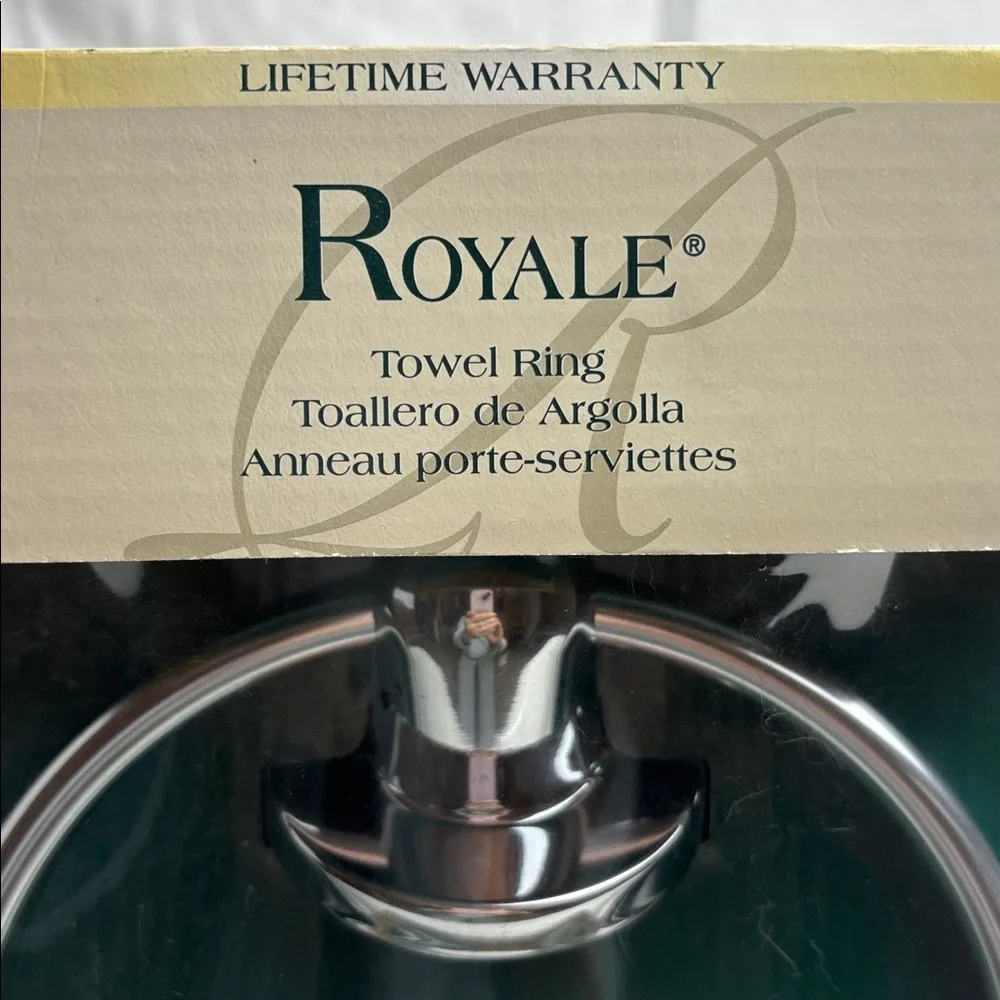 NIB Bath Unlimited Royale Chrome Towel Ring